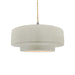 Justice Designs - CER-6543-CRK-NCKL-BEIG-TWST - One Light Pendant - Radiance - White Crackle