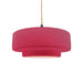 Justice Designs - CER-6543-CRSE-MBLK-BEIG-TWST - One Light Pendant - Radiance - Cerise