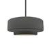 Justice Designs - CER-6543-GRY-NCKL-RIGID - One Light Pendant - Radiance - Gloss Grey