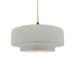 Justice Designs - CER-6543-MAT-MBLK-BEIG-TWST - One Light Pendant - Radiance - Matte White