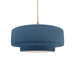 Justice Designs - CER-6543-MDMT-BRSS-BEIG-TWST - One Light Pendant - Radiance - Midnight Sky w/ Matte White