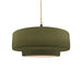 Justice Designs - CER-6543-MGRN-MBLK-BEIG-TWST - One Light Pendant - Radiance - Matte Green