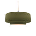 Justice Designs - CER-6543-MGRN-NCKL-BEIG-TWST - One Light Pendant - Radiance - Matte Green