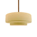 Justice Designs - CER-6543-MYLW-BRSS-RIGID - One Light Pendant - Radiance - Muted Yellow