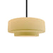 Justice Designs - CER-6543-MYLW-MBLK-RIGID - One Light Pendant - Radiance - Muted Yellow