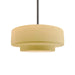 Justice Designs - CER-6543-MYLW-NCKL-RIGID - One Light Pendant - Radiance - Muted Yellow