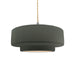 Justice Designs - CER-6543-PWGN-NCKL-BEIG-TWST - One Light Pendant - Radiance - Pewter Green