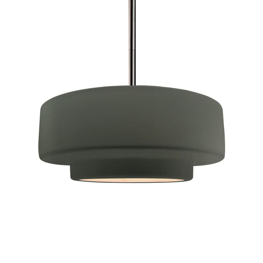 Radiance One Light Pendant Pewter Green