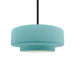 Justice Designs - CER-6543-RFPL-MBLK-RIGID - One Light Pendant - Radiance - Reflecting Pool