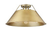 Golden - 3306-3FM AB-BCB - Three Light Flush Mount - Orwell AB - Aged Brass