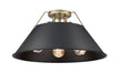 Golden - 3306-3FM AB-BLK - Three Light Flush Mount - Orwell AB - Aged Brass