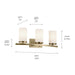 Kichler - 45497NBR - Three Light Bath - Crosby - Natural Brass