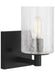 Generation Lighting - GLV1031MBK - One Light Wall / Bath Sconce - Parker - Midnight Black