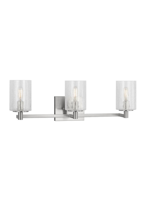 Generation Lighting - GLV1033BS - Three Light Wall / Bath - Parker - Brushed Steel