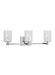 Generation Lighting - GLV1033CH - Three Light Wall / Bath - Parker - Chrome