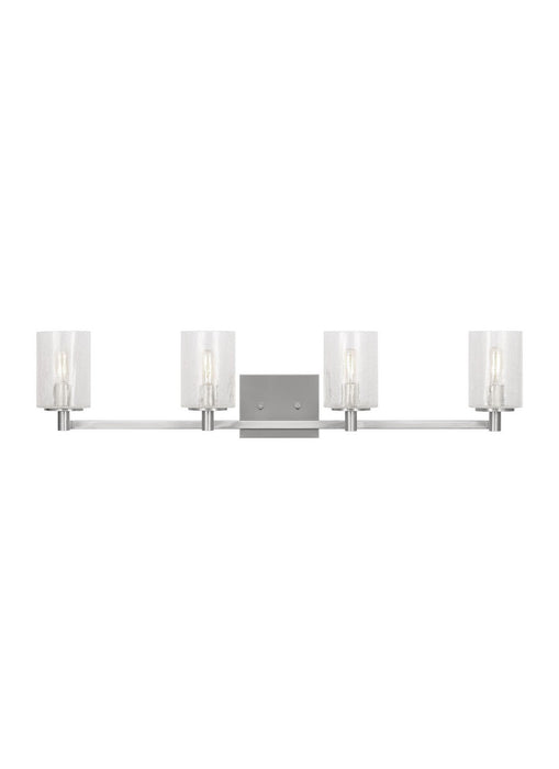 Generation Lighting - GLV1034BS - Four Light Wall / Bath - Parker - Brushed Steel
