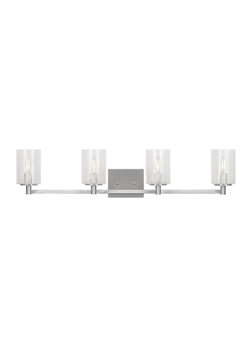 Generation Lighting - GLV1034BS - Four Light Wall / Bath - Parker - Brushed Steel