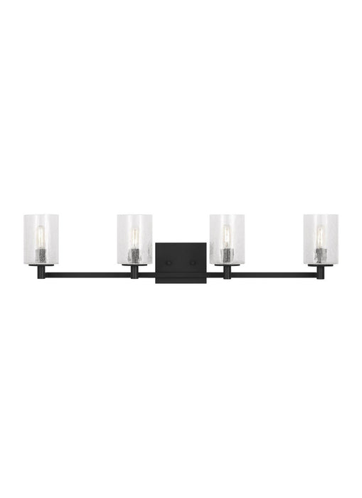 Generation Lighting - GLV1034MBK - Four Light Wall / Bath - Parker - Midnight Black