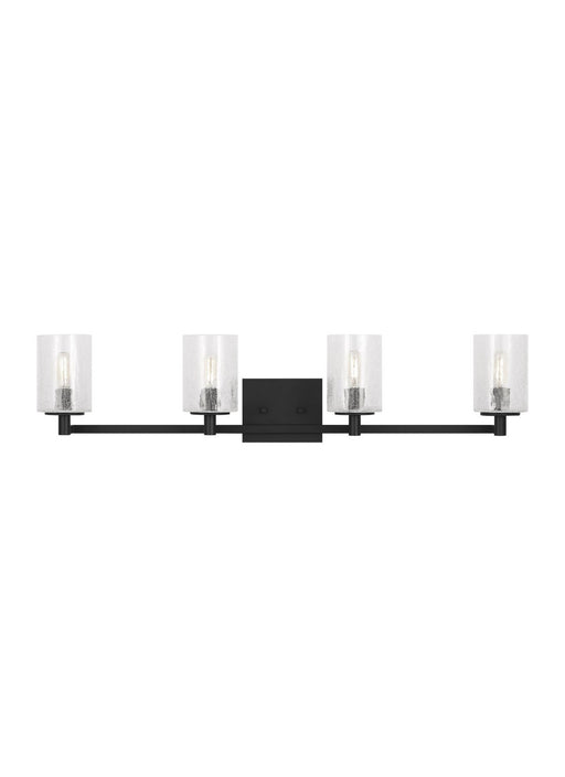 Generation Lighting - GLV1034MBK - Four Light Wall / Bath - Parker - Midnight Black