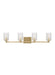 Generation Lighting - GLV1034SB - Four Light Wall / Bath - Parker - Satin Bronze