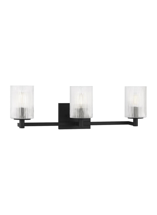 Generation Lighting - GLV1043MBK - Three Light Wall / Bath - Lando - Midnight Black