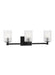 Generation Lighting - GLV1043MBK - Three Light Wall / Bath - Lando - Midnight Black