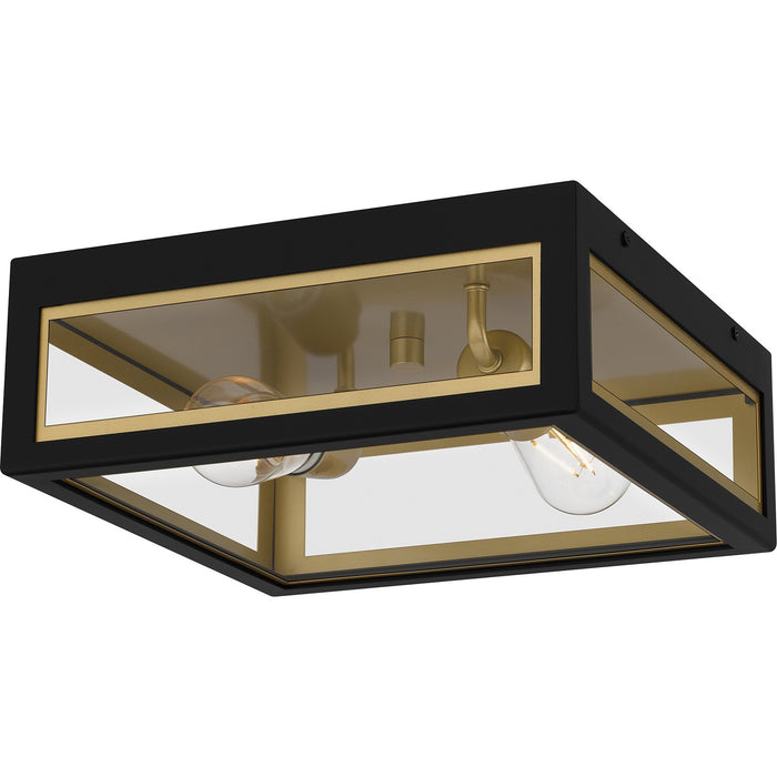 Quoizel - BBN1612MBK - Two Light Outdoor Flush Mount - Bourbon - Matte Black