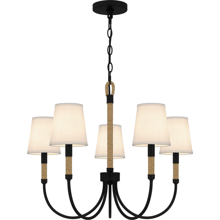 Quoizel - BYL5025MBK - Five Light Chandelier - Bayside - Matte Black