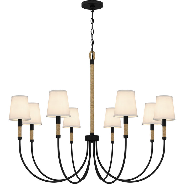 Quoizel - BYL5039MBK - Eight Light Chandelier - Bayside - Matte Black