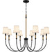 Quoizel - BYL5039MBK - Eight Light Chandelier - Bayside - Matte Black