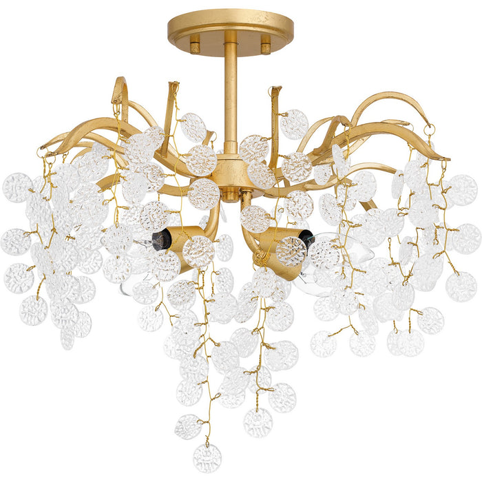 Quoizel - MAP1720GFL - Four Light Semi Flush Mount - Maple - Gold Leaf