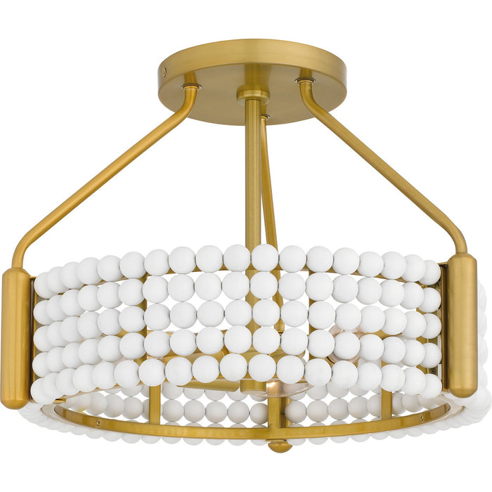 Quoizel - MOL1716BRG - Four Light Semi Flush Mount - Molly - Brushed Gold