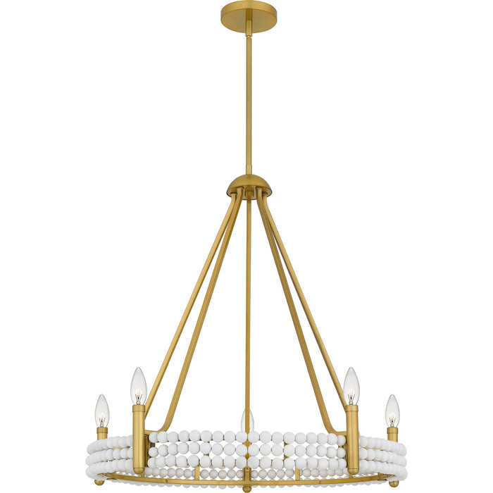 Quoizel - MOL5027BRG - Five Light Chandelier - Molly - Brushed Gold