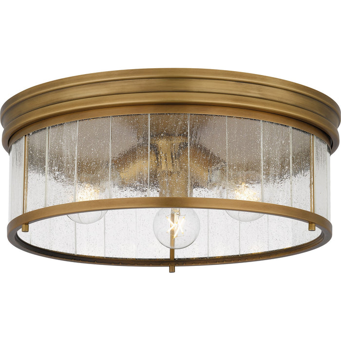 Quoizel - QFL6743WS - Three Light Flush Mount - Quoizel Flush Mount - Weathered Brass