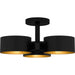 Quoizel - QSF6745MBK - Three Light Semi Flush Mount - Quoizel Semi-Flush Mount - Matte Black