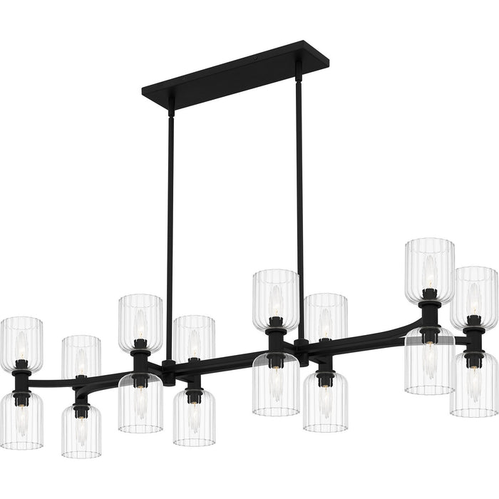 Quoizel - RMD846MBK - Eight Light Linear Chandelier - Ramada - Matte Black