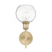 Golden - 1945-1W BCB-GLOBE-CLR - One Light Wall Sconce - Axel - Brushed Champagne Brass