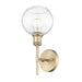 Golden - 1945-1W BCB-GLOBE-CLR - One Light Wall Sconce - Axel BCB - Brushed Champagne Bronze