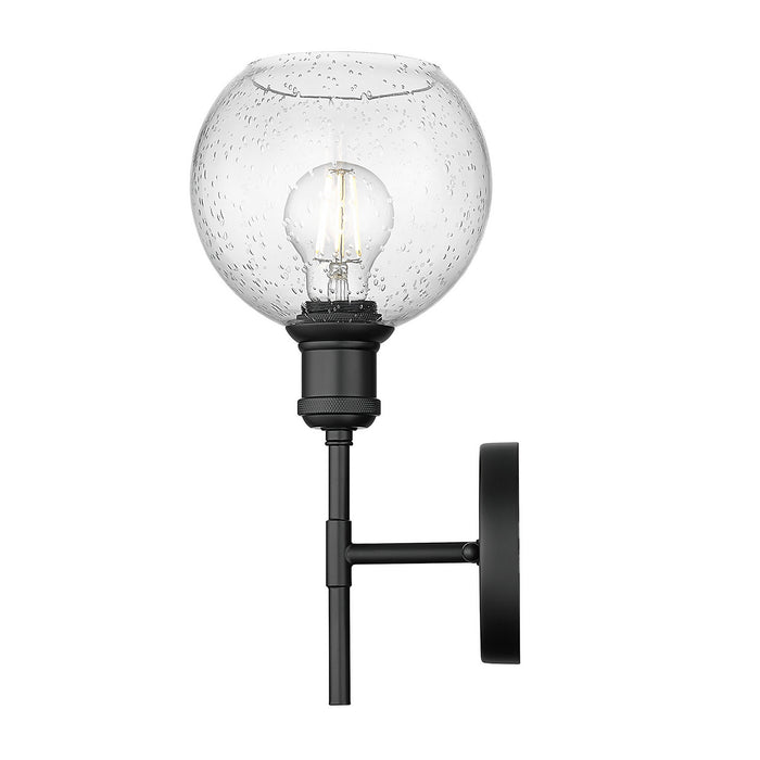 Golden - 1945-1W BLK-GLOBE-SD - One Light Wall Sconce - Axel - Matte Black