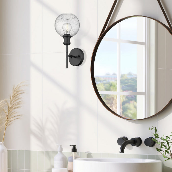 Golden - 1945-1W BLK-GLOBE-SD - One Light Wall Sconce - Axel - Matte Black