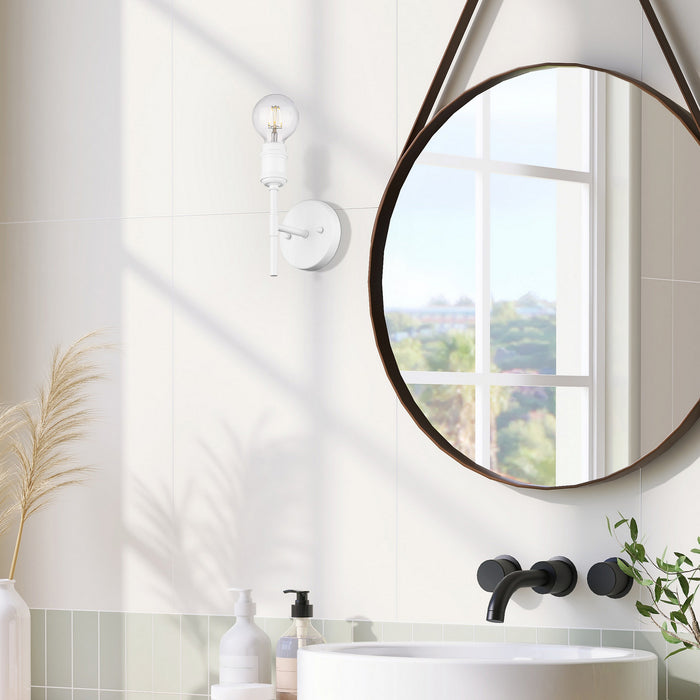 Golden - 1945-1W WHT - One Light Wall Sconce - Axel - Matte White