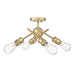 Golden - 1945-SF BCB - Four Light Semi-Flush Mount - Axel - Brushed Champagne Brass
