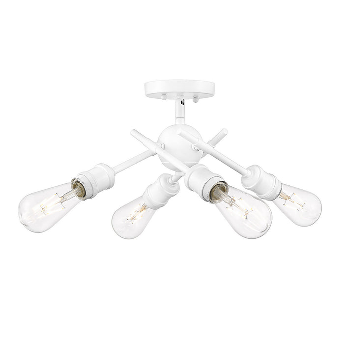 Golden - 1945-SF WHT - Four Light Semi-Flush Mount - Axel - Matte White