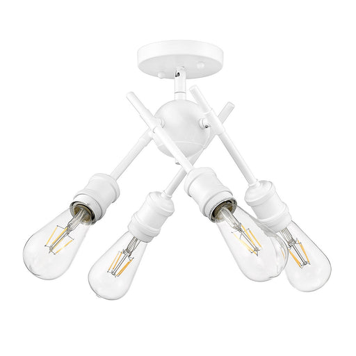 Axel WHT Four Light Semi-Flush Mount