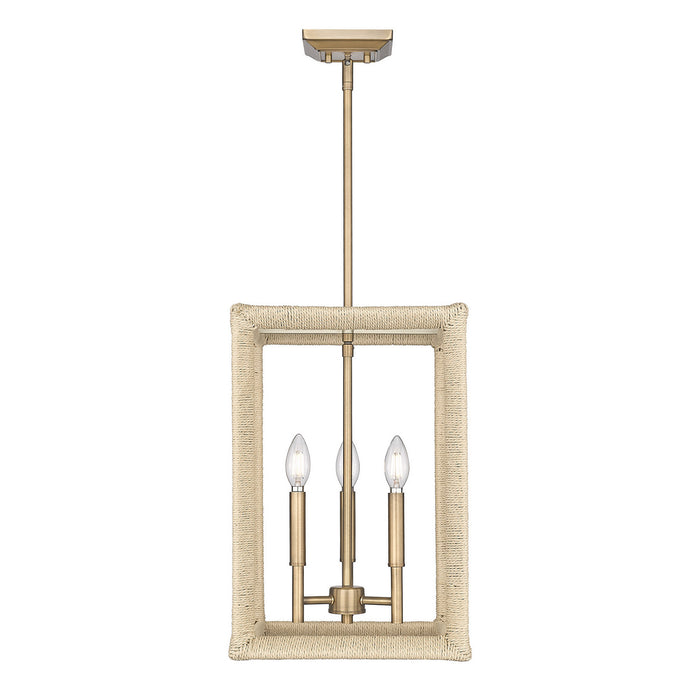 Golden - 2075-3P MBS-LNR - Three Light Pendant - Kimber - Modern Brass