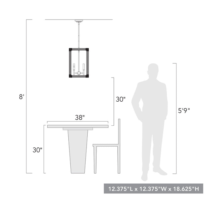 Golden - 2075-3P MBS-LNR - Three Light Pendant - Kimber - Modern Brass