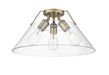 Golden - 3306-3FM AB-CLR - Three Light Flush Mount - Orwell AB - Aged Brass