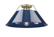 Golden - 3306-3FM AB-NVY - Three Light Flush Mount - Orwell AB - Aged Brass