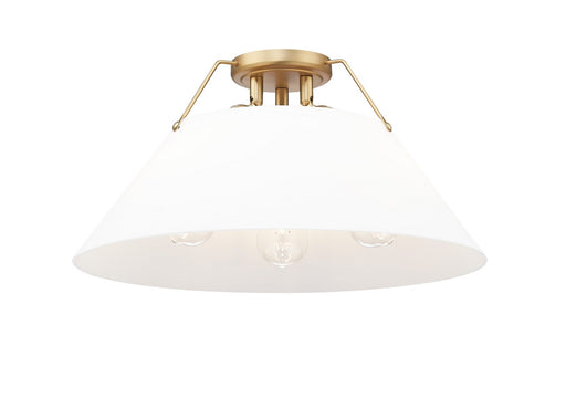 Golden - 3306-3FM BCB-OP - Three Light Flush Mount - Orwell BCB - Brushed Champagne Bronze