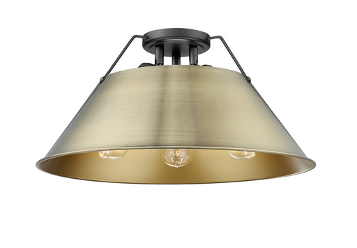 Orwell BLK Three Light Flush Mount